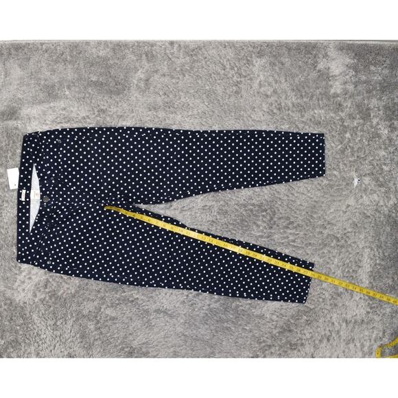 J. Crew Factory Navy Polka Dot Cropped Pants - Picture 3 of 8